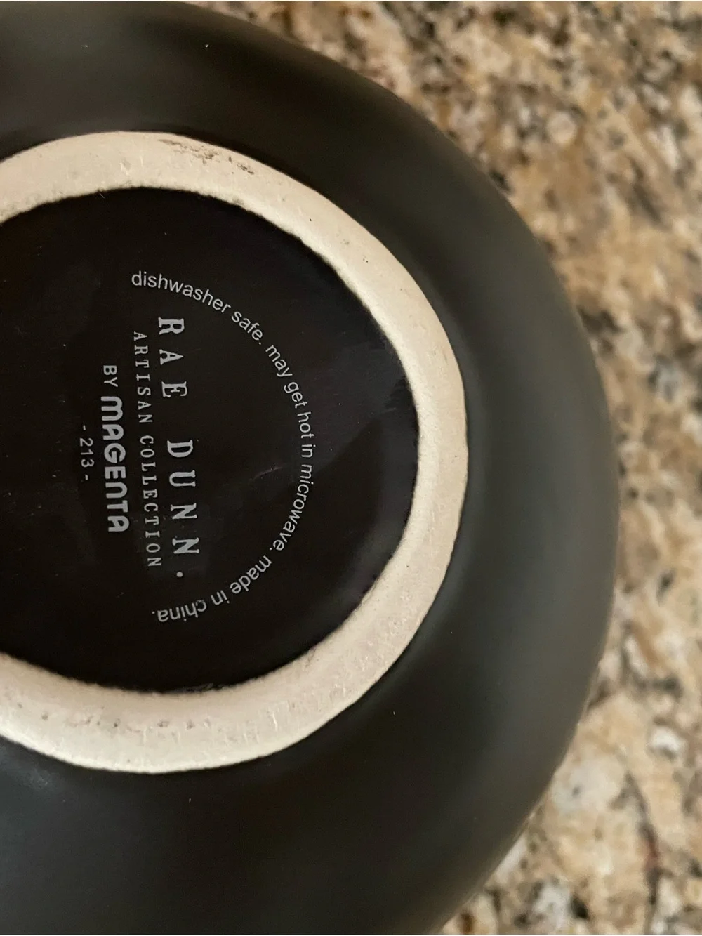 Rae Dunn 'Just A Bite' Two-Tone Ceramic Bowl - Red and Black